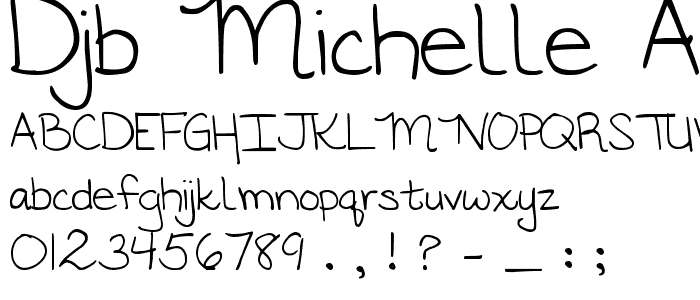 DJB MICHELLE A print font